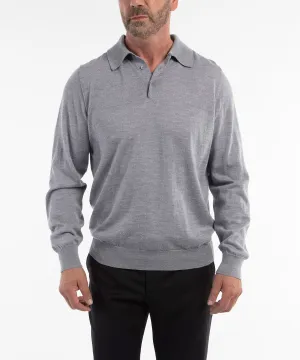 Signature Ultra Light 100% Merino Wool Long-Sleeve Polo Sweater