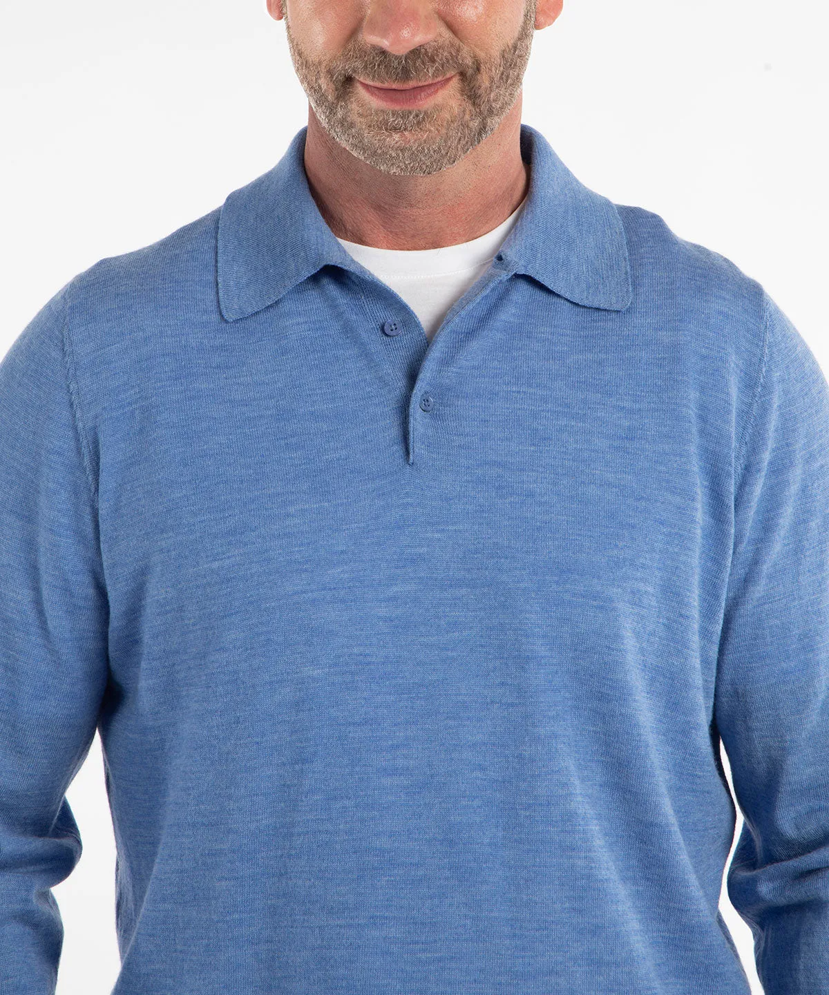 Signature Ultra Light 100% Merino Wool Long-Sleeve Polo Sweater