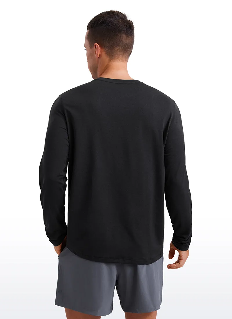 Soft Stretchy Crewneck Long Sleeve Shirts