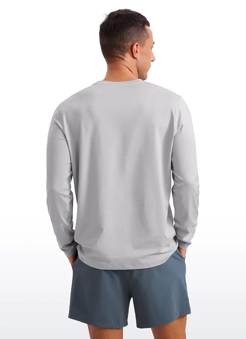 Soft Stretchy Crewneck Long Sleeve Shirts