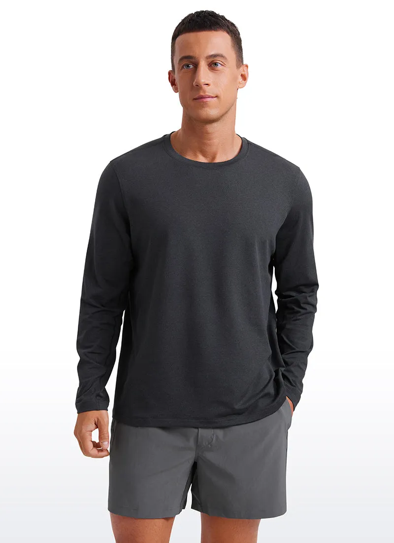 Soft Stretchy Crewneck Long Sleeve Shirts