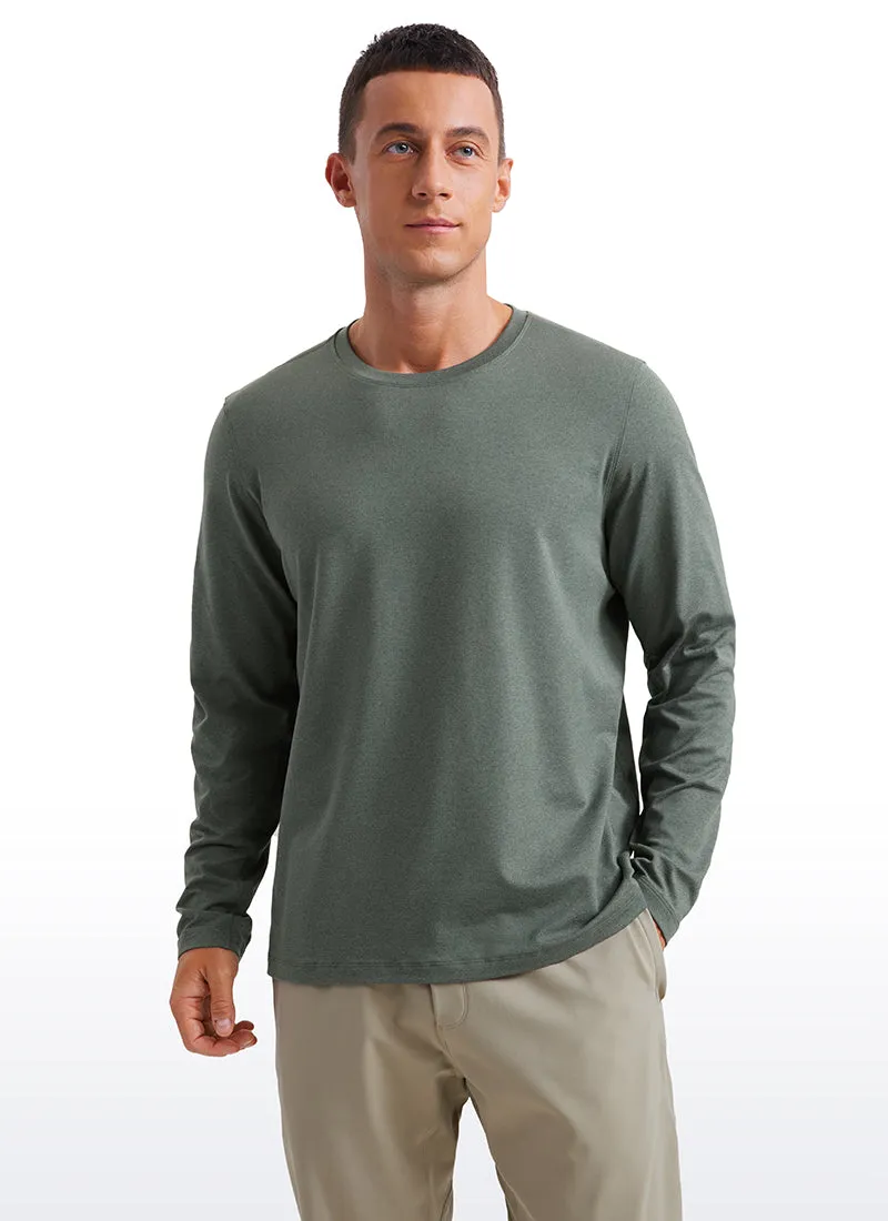 Soft Stretchy Crewneck Long Sleeve Shirts