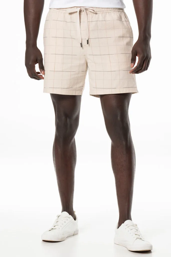 Textured Shorts _ 140171 _ Beige