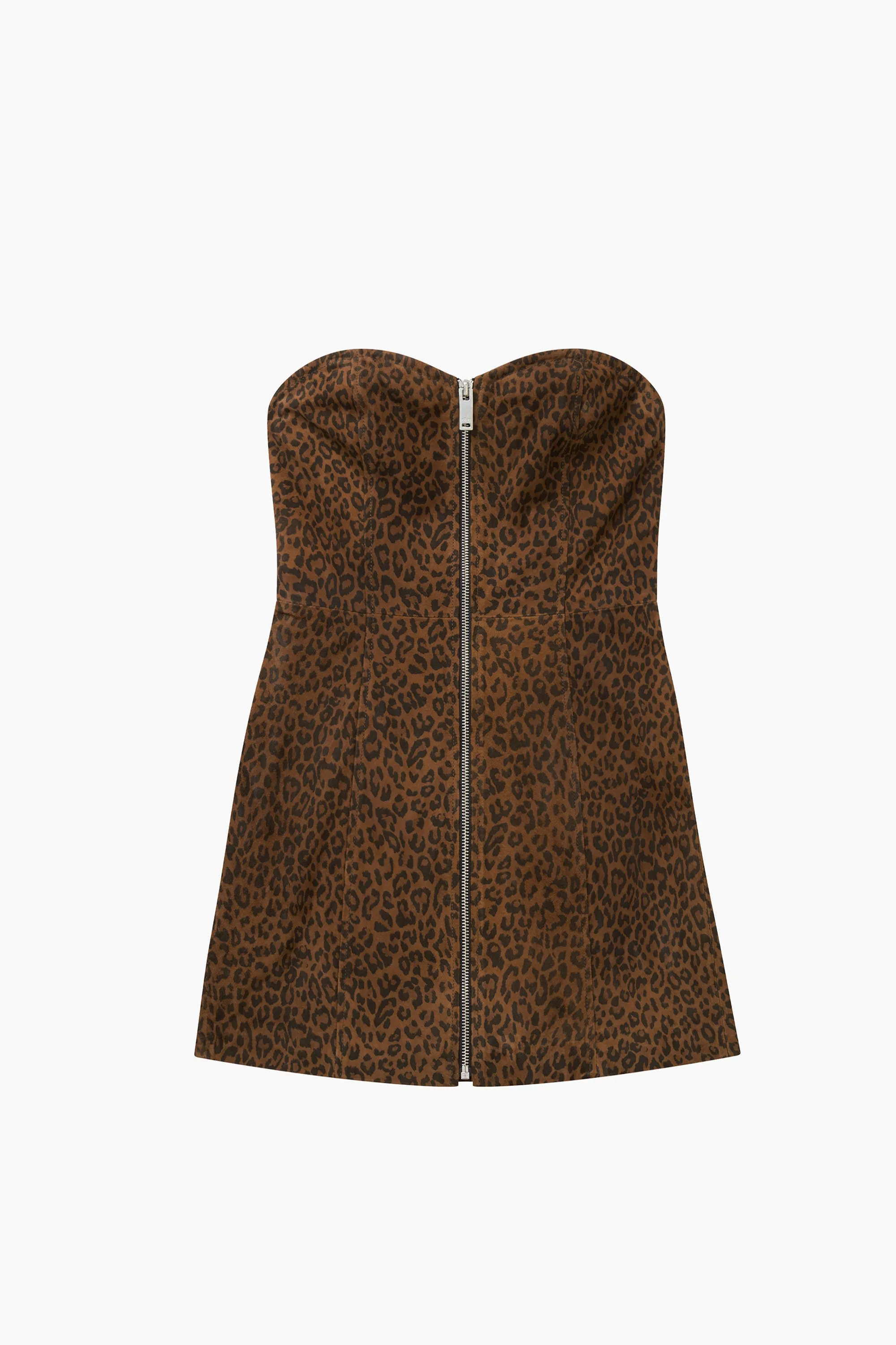 The Lita Zip Tube Dress | Leopard Suede