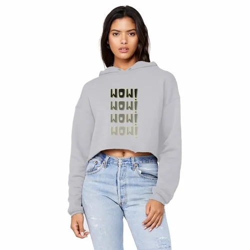 Uniquely You Womens Hoodie - Raw Edge Cropped Hooded Shirt - Graphic /