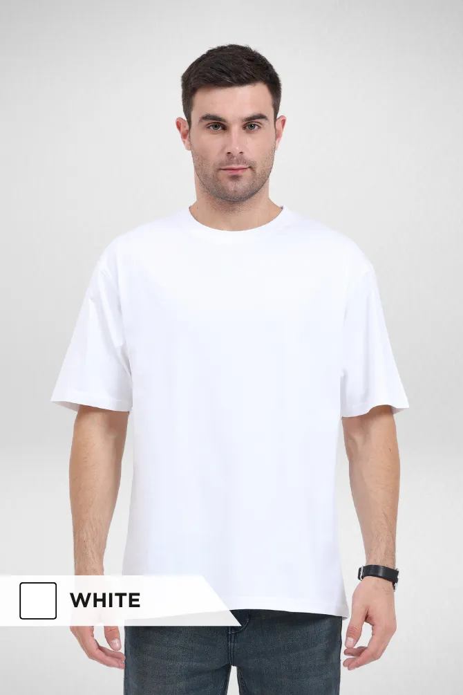 White and Black Oversized T-Shirts Combo for Men