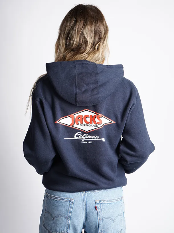 Women's Cal Diamond L/S Zip-Up Hoodie